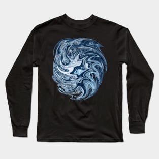 Abstract Ocean Design Available on Multiple Products Long Sleeve T-Shirt